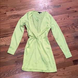 lime green dress
